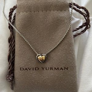 David yurman classic heart necklace with 18k yellow gold